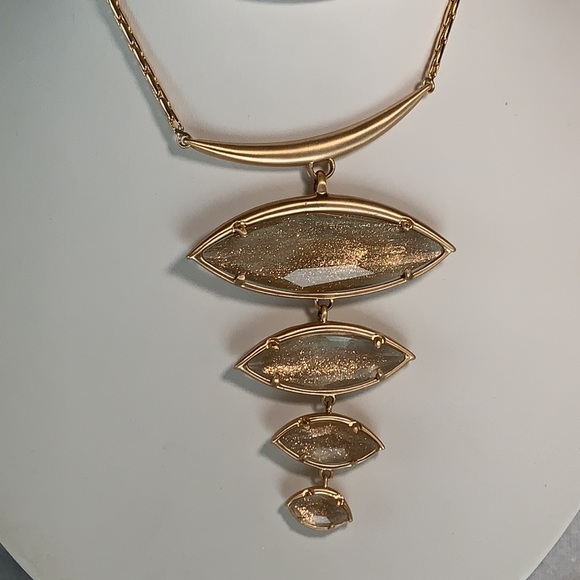 EUC Kendra Scott Morris Gold Dust long rose gold necklace slide adjuster - Picture 3 of 9